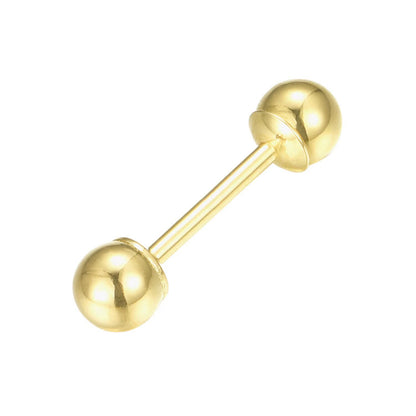 18K Gold Screw-On Stud Earrings