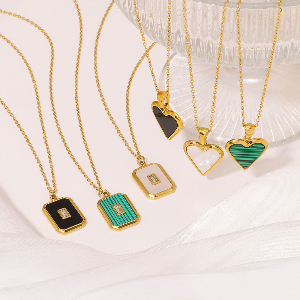 18K gold stainless steel necklace