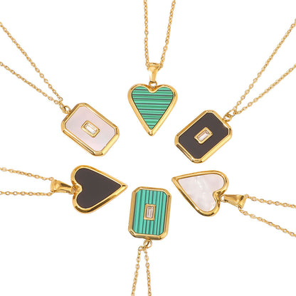 18K gold stainless steel necklace