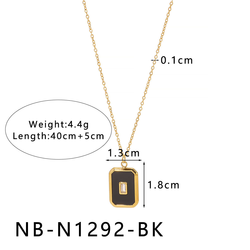 18K gold stainless steel necklace
