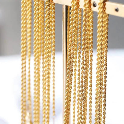 18K Gold Twist Chain Necklace