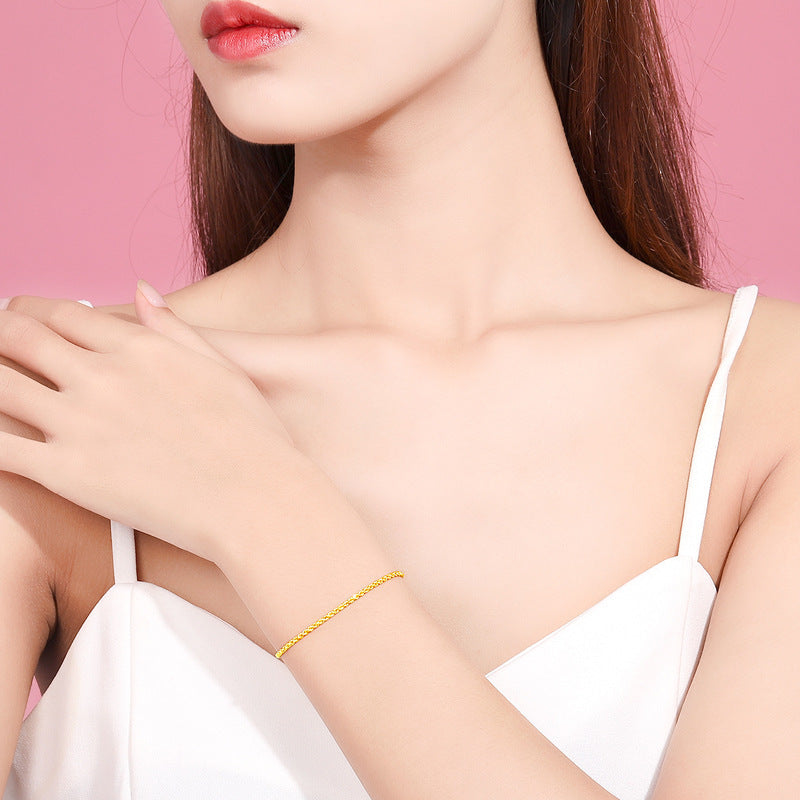 18K Gold Twist Rope Bracelet for Women