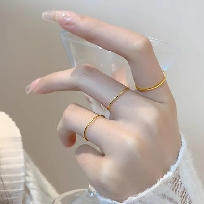 18K Gold Ultra-Thin Smooth Ring