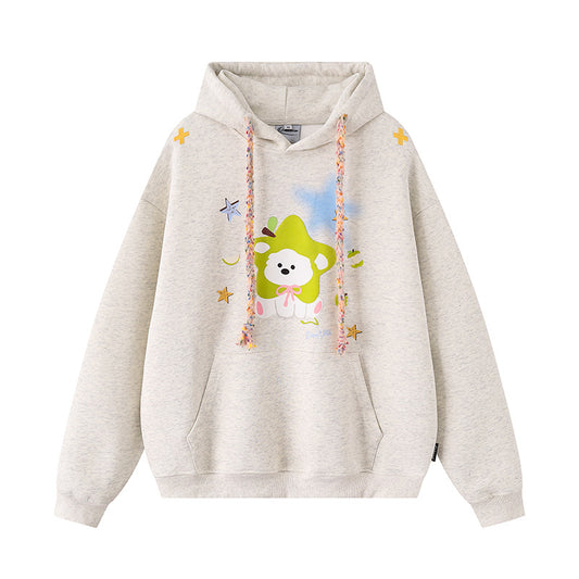 Buy Women’s Starry Puppy Print Hoodie Cozy Hooded Sweatshirt