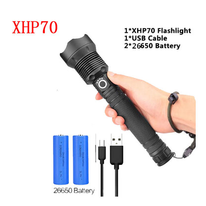 USB Charging Zoom P50 Flashlight – High Power LED Torch