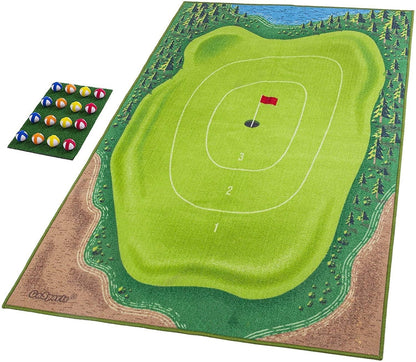 Golf Swing Training Mat for Parent-Child Practice Swing Path