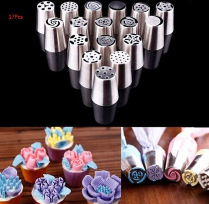 30 PCS Stainless Steel Cake Decorating Nozzle Set DIY Tool