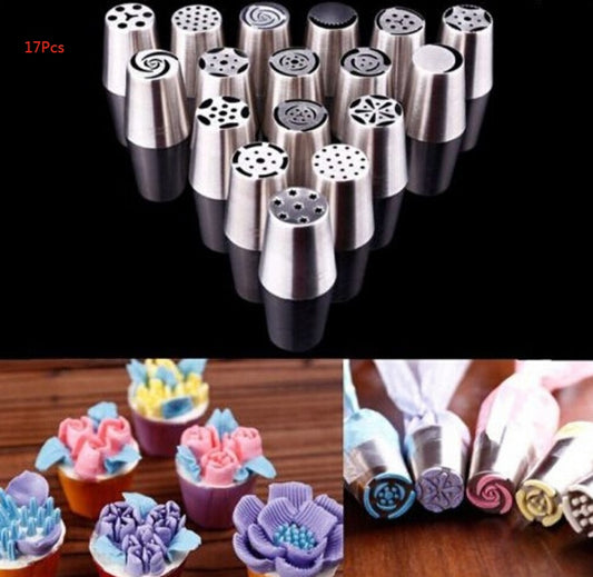 30 PCS Stainless Steel Cake Decorating Nozzle Set DIY Tool