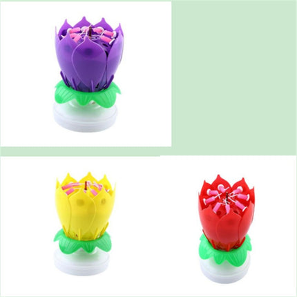 Buy First Musical Lotus Candle Colorful Birthday Cake Decor