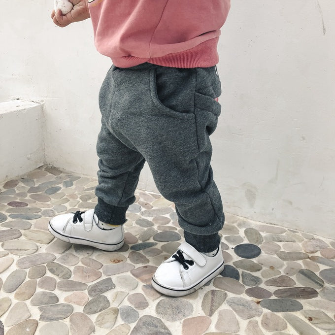 Boys Casual Pants Autumn Cartoon Design Korean Sweatpants