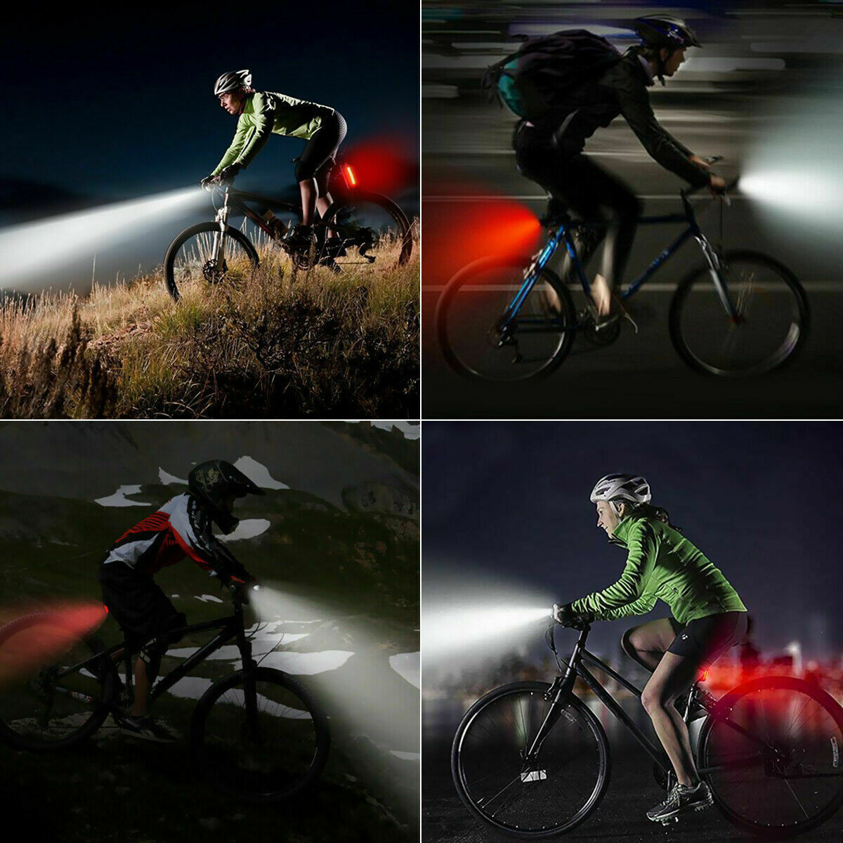 USB Rechargeable LED Bike Light – Front & Rear Cycling Lamp