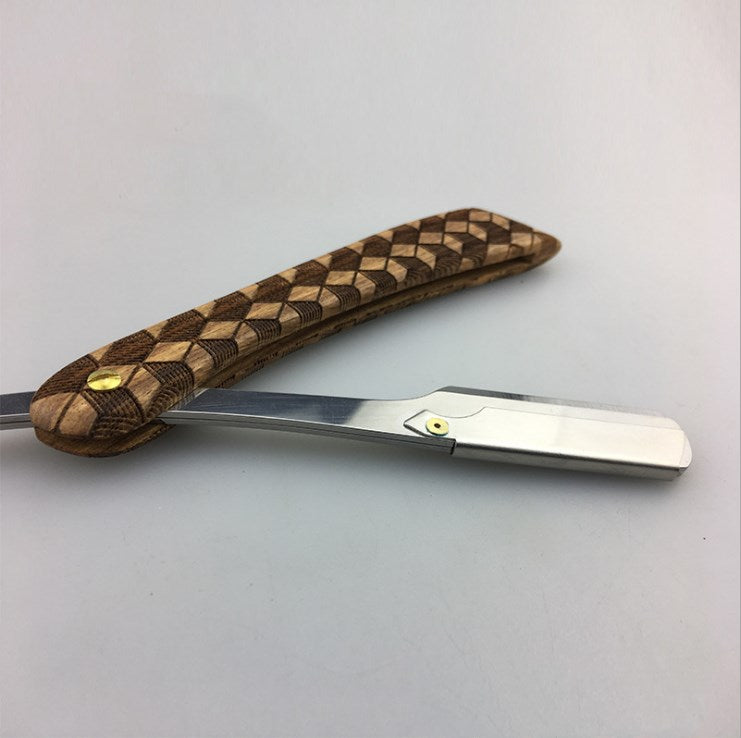 Rosewood Razor Double Sided Knife Holder Barber Shaving Tool
