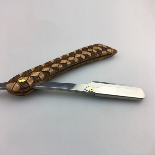 Rosewood Razor Double Sided Knife Holder Barber Shaving Tool