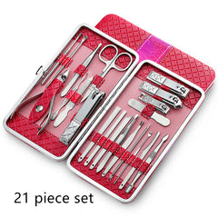 21 piece set red