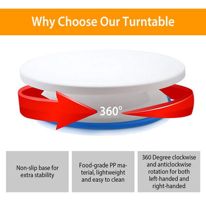 11in Rotating Cake Turntable 108Pc Decorating Supplies Kit