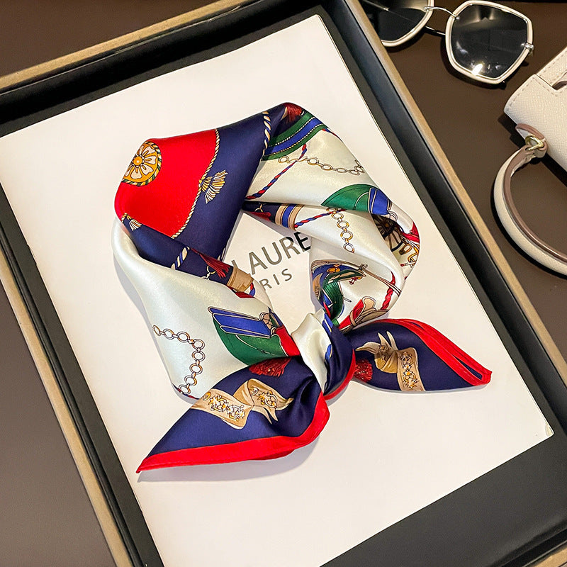 Buy Beige Silk Square Scarf for Women Versatile & Easy to Style