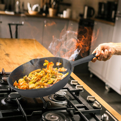 Cast Iron Skillet Set 3Pcs Pre-Seasoned Oven Safe Frying Pans
