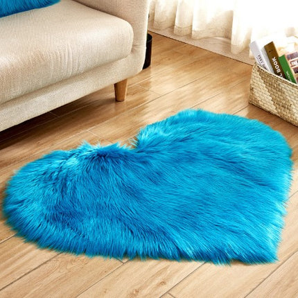 Buy Plush Heart Shaped Carpet – Fluffy Non-Slip Floor & Sofa Mat