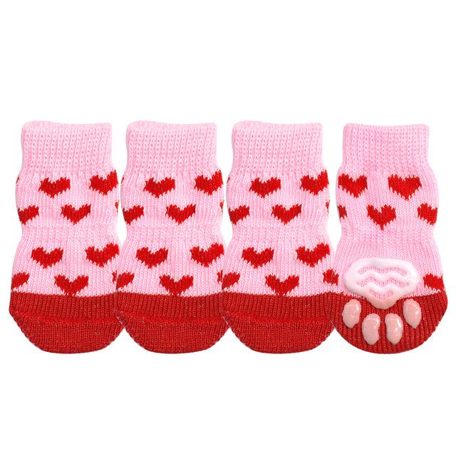 Pet Knit Skid Warm Love Cotton Socks – Comfortable & Cozy