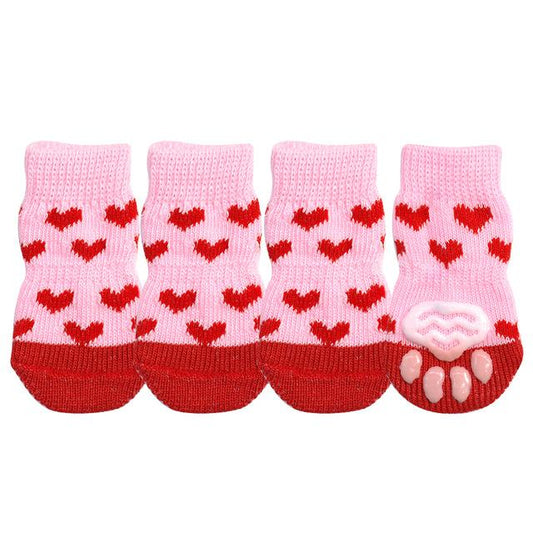 Pet Knit Skid Warm Love Cotton Socks – Comfortable & Cozy