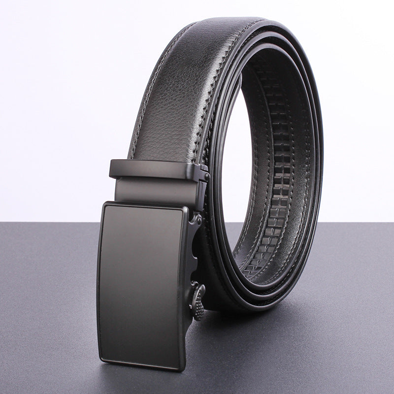 Men’s Genuine Leather Belt Automatic Buckle Stylish & Durable