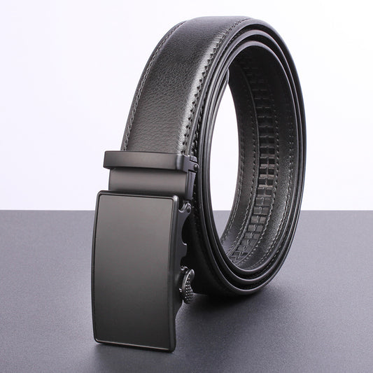 Men’s Genuine Leather Belt Automatic Buckle Stylish & Durable