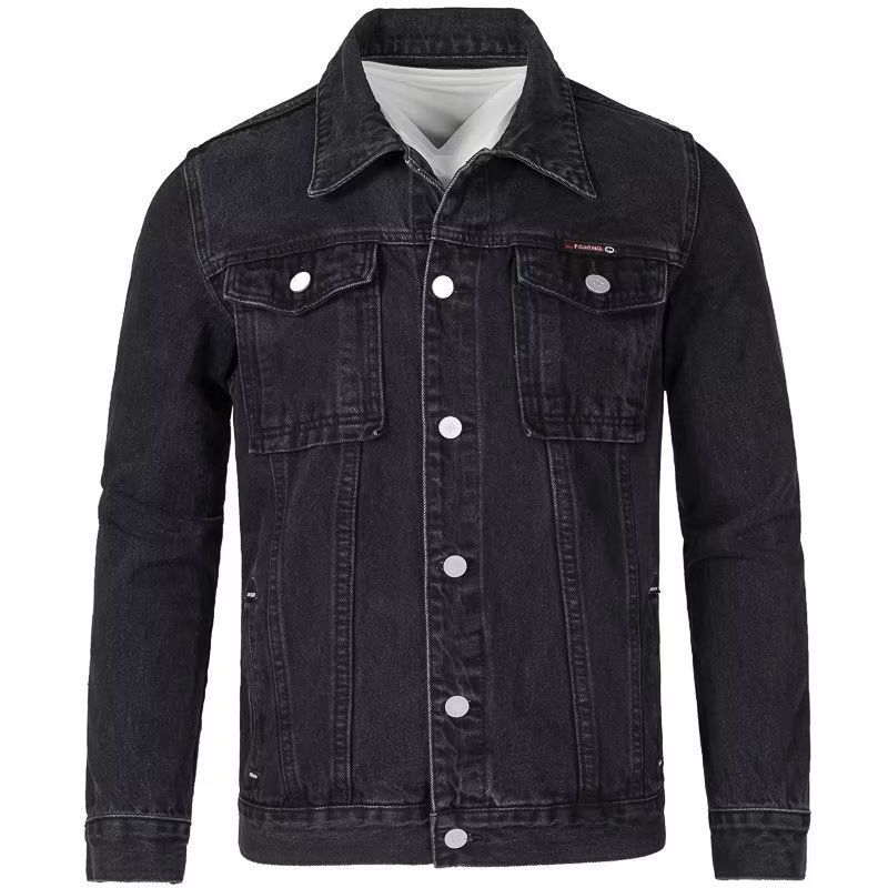 Buy Men’s Korean-Style Slim-Fit Denim Jacket for Trendy Look