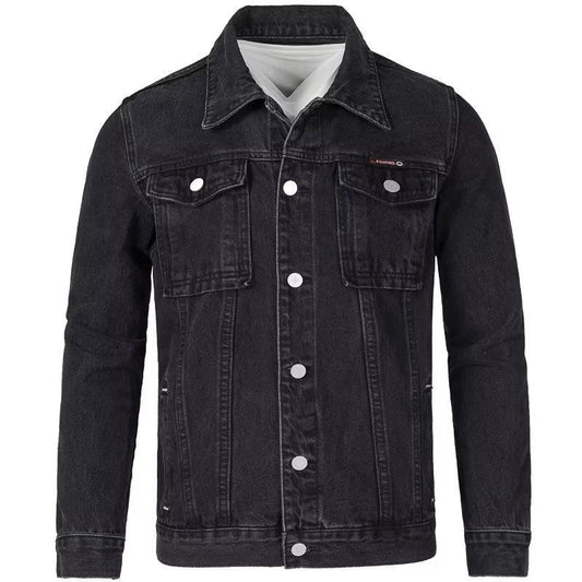 Buy Men’s Korean-Style Slim-Fit Denim Jacket for Trendy Look