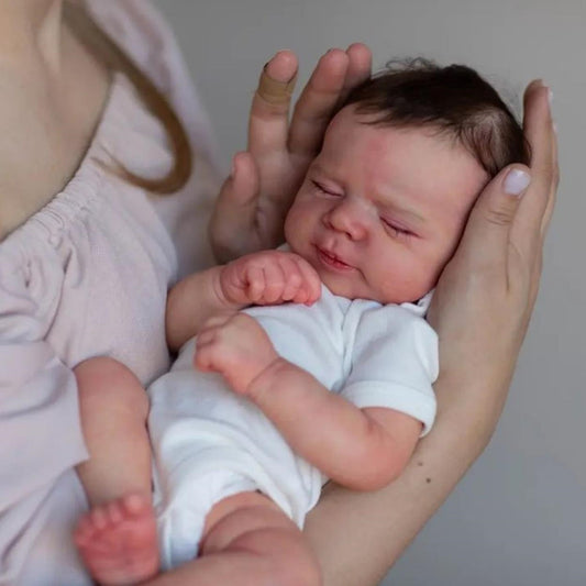 19inch Implanted Hair Reborn Baby Doll with Closed Eyes