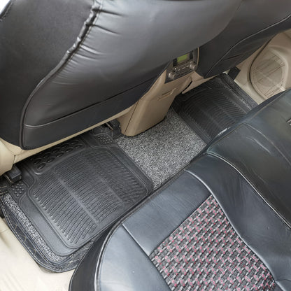 1Set PVC Rubber Floor Mats for Cars SUVs Trucks Heavy Duty Kit Global swanky 3