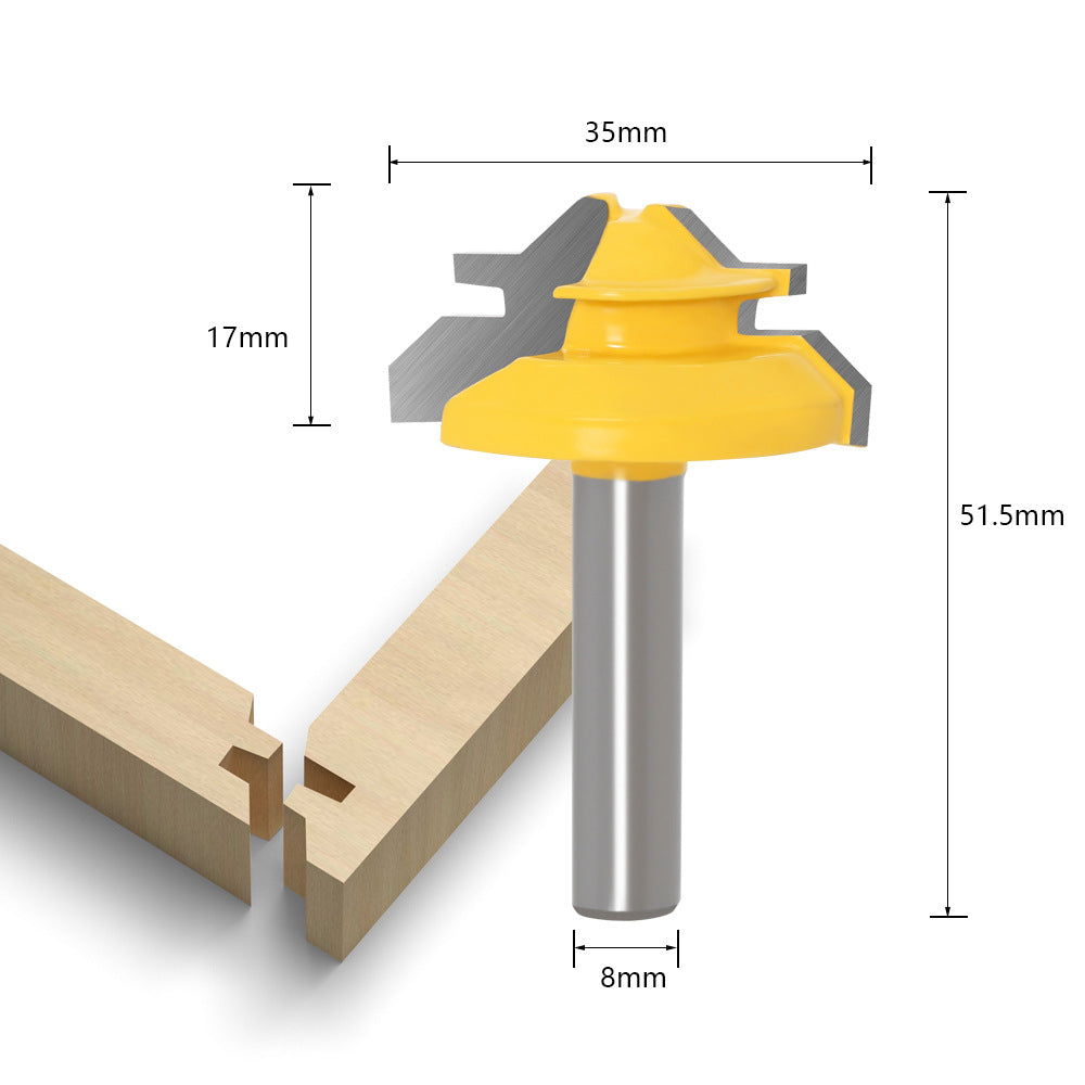 1/2 shank 1/4 shank 45-degree dovetail cutter