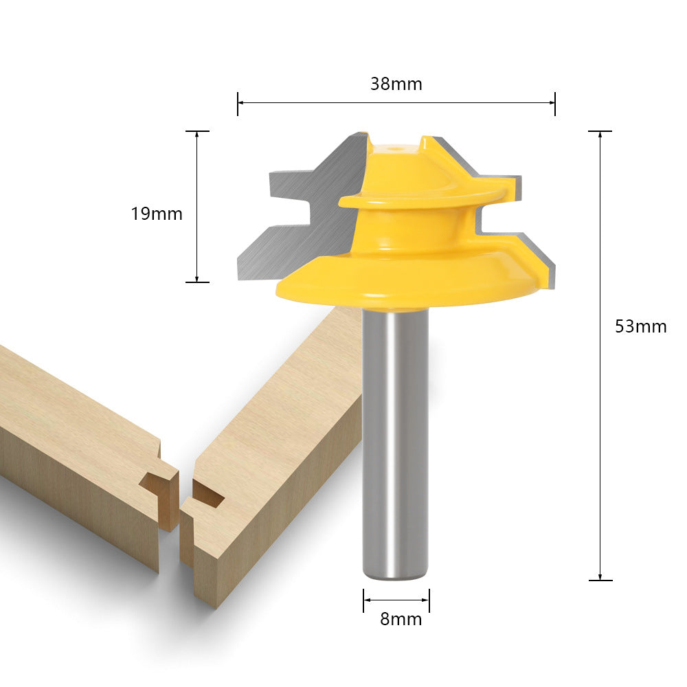 1/2 shank 1/4 shank 45-degree dovetail cutter