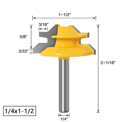 1/2 shank 1/4 shank 45-degree dovetail cutter