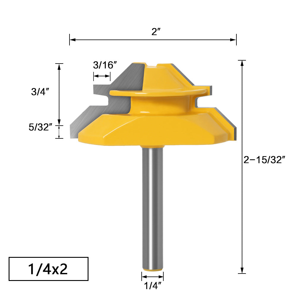 1/2 shank 1/4 shank 45-degree dovetail cutter