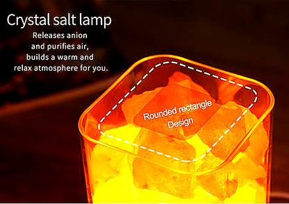 USB Crystal Salt Lamp LED Light Perfect for Home and Office