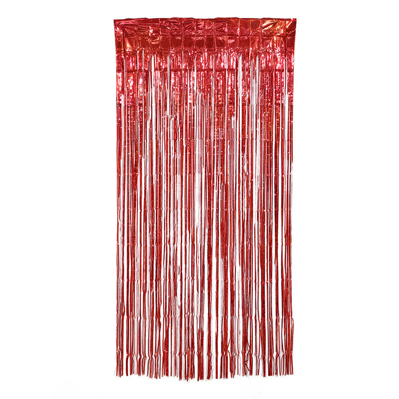 1 meter 2 meter 3 meter 4 meter laser rain silk curtain flower curtain props wedding Christmas birthday party background decoration