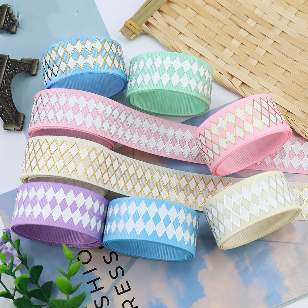 25mm Bronzing Geometric Rib Ribbon – Stylish Craft Ribbon