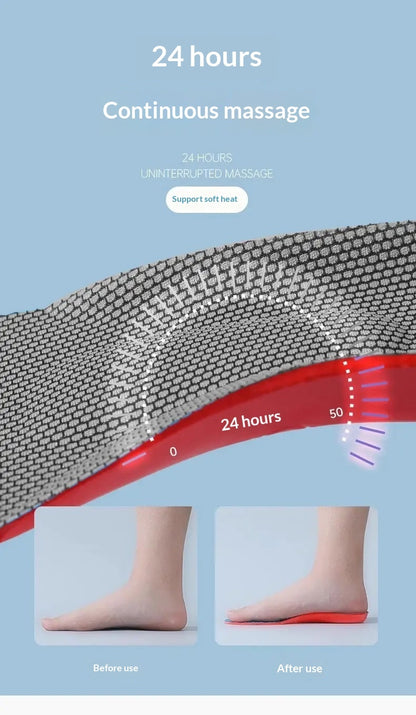 Soft Elastic Sports Insoles Shock Absorbing Comfort Support