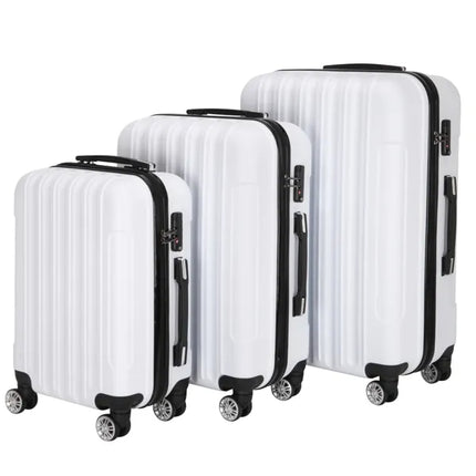 3-in-1 White Traveling Storage Suitcase for Large Capacity