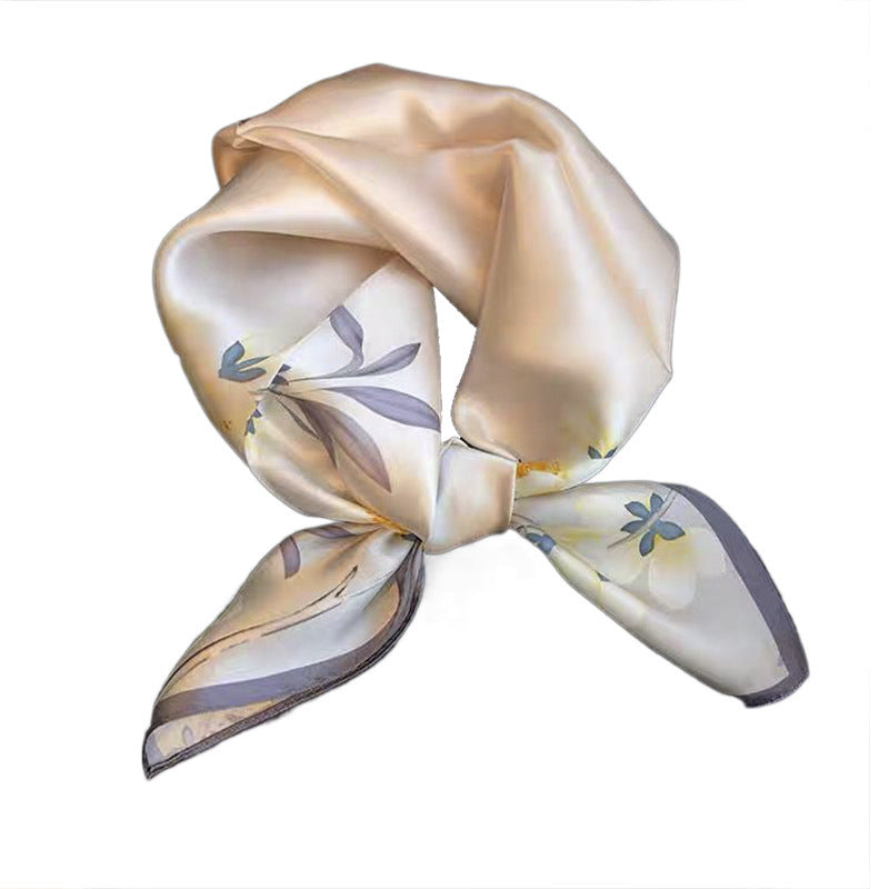 Buy Beige Silk Square Scarf for Women Versatile & Easy to Style