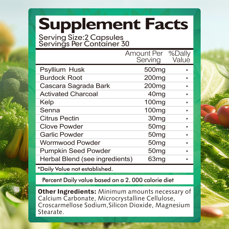 BSYS 7 Day Colon Cleanse & Detox Formula 60 Tablets