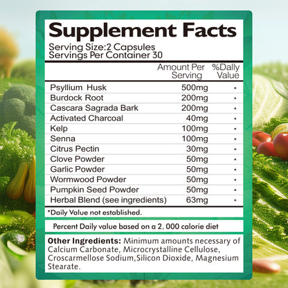 BSYS 7 Day Colon Cleanse & Detox Formula 60 Tablets