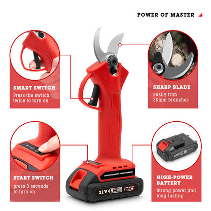 Electric Branch Shears – Rechargeable Garden Scissors Tool