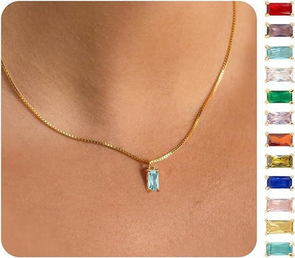 Delicate Zircon Pendant Necklace Womens Fashion Jewelry