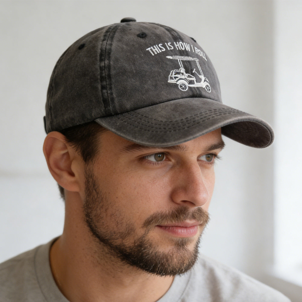 Buy 2pcs This Is How I Roll Golf Cart Hat – Adjustable Cotton Cap