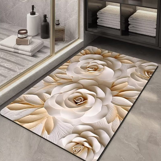 Embossed Rubber Bath Mat for Non-Slip Bathroom Safety