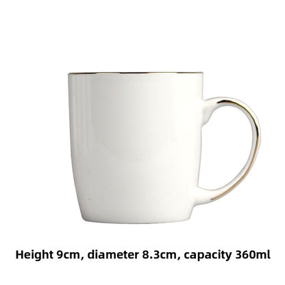 Simple Bone China Coffee Mug  Elegant & Durable Drinkware