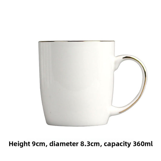Simple Bone China Coffee Mug  Elegant & Durable Drinkware