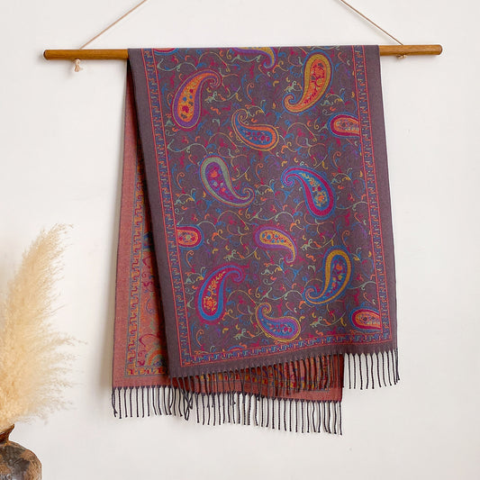 New Cashmere-look Scarf With Cashew Pattern for Women