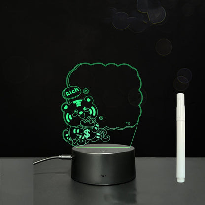 3D Acrylic Handwriting LED Message Board for Creative Decor